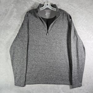 Bogey Bros Performance Quarter Zip Mens Size L Large Heather Gray Fleece Lined